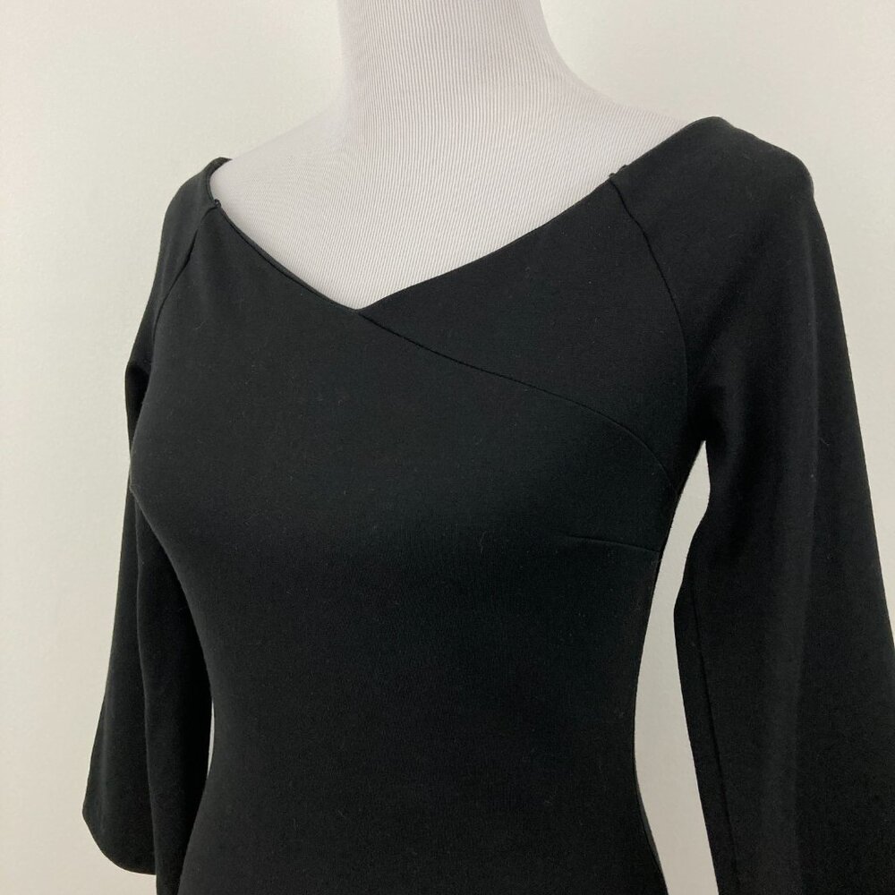 Ted Baker Iryne Bell Sleeved Bardot Top‎ Size 1 or US 4 Black Off The Shoulder - Picture 6 of 10